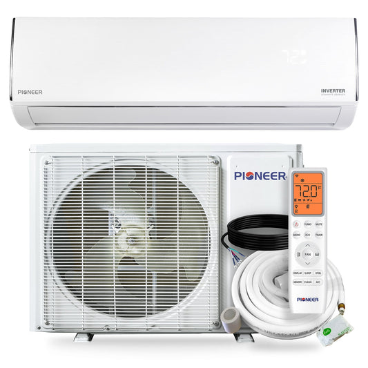 Pioneer Diamante Essenza™ 35,000 BTU 17 SEER2 230V High-Wall Ductless Mini-Split Air Conditioner Inverter Heat Pump with 16 Ft. Kit - WYT036GLUI17RL