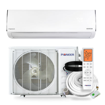 Pioneer® Diamante Essenza™ 17,000 BTU 17 SEER2 230V High-Wall Ductless Mini-Split Air Conditioner Inverter Heat Pump with 16 Ft. Kit