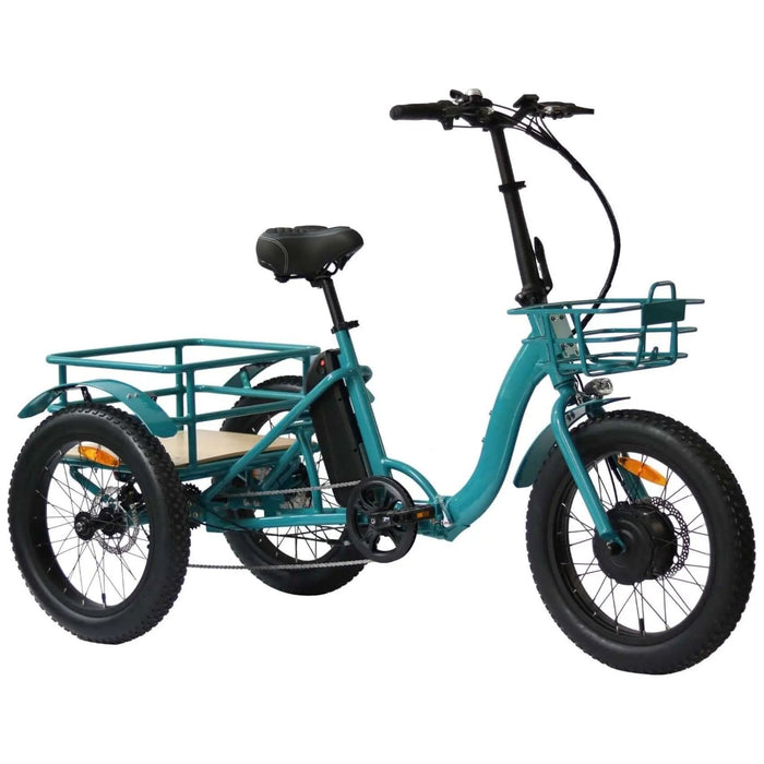 Eunorau New-Trike Folding Fat Tire Cargo Electric Tricycle