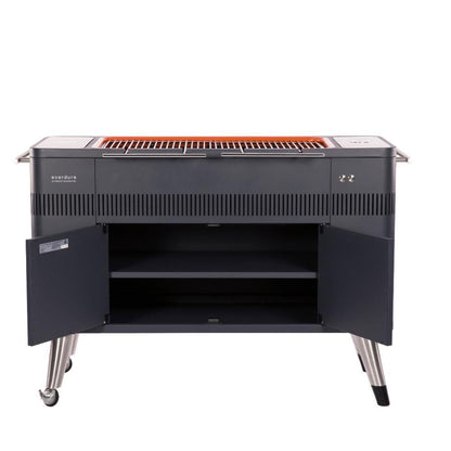 Everdure By Heston Blumenthal HUB ll 54-Inch Charcoal Grill With Rotisserie & Electronic Ignition  - HBCE2BUS