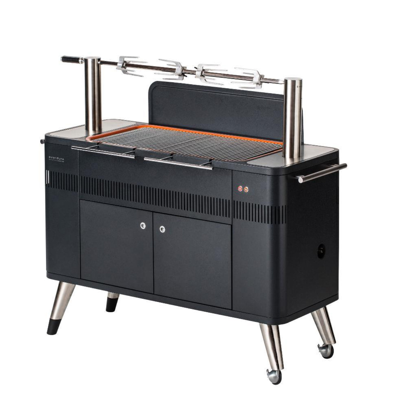 Everdure By Heston Blumenthal HUB ll 54-Inch Charcoal Grill With Rotisserie & Electronic Ignition  - HBCE2BUS