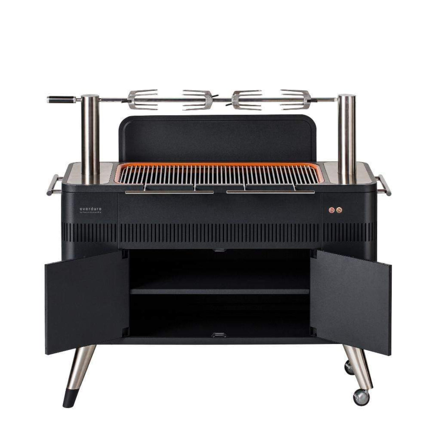 Everdure By Heston Blumenthal HUB ll 54-Inch Charcoal Grill With Rotisserie & Electronic Ignition  - HBCE2BUS