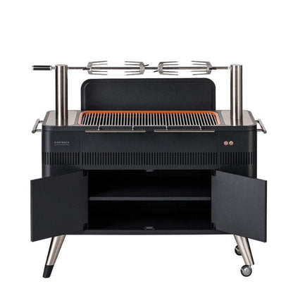 Everdure By Heston Blumenthal HUB ll 54-Inch Charcoal Grill With Rotisserie & Electronic Ignition  - HBCE2BUS