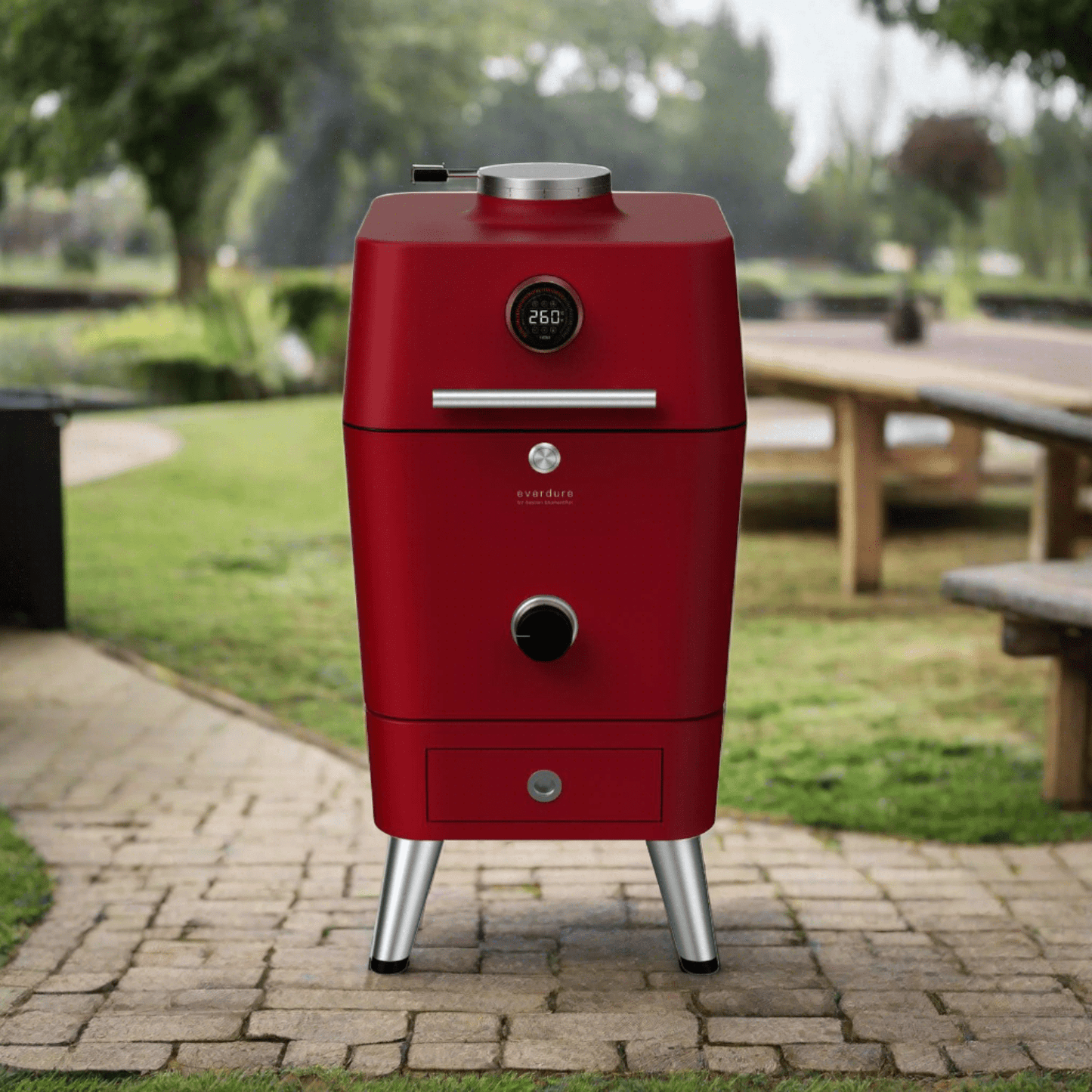 Everdure By Heston Blumenthal 4K 21-Inch Charcoal Grill & Smoker  - CE4KMUS