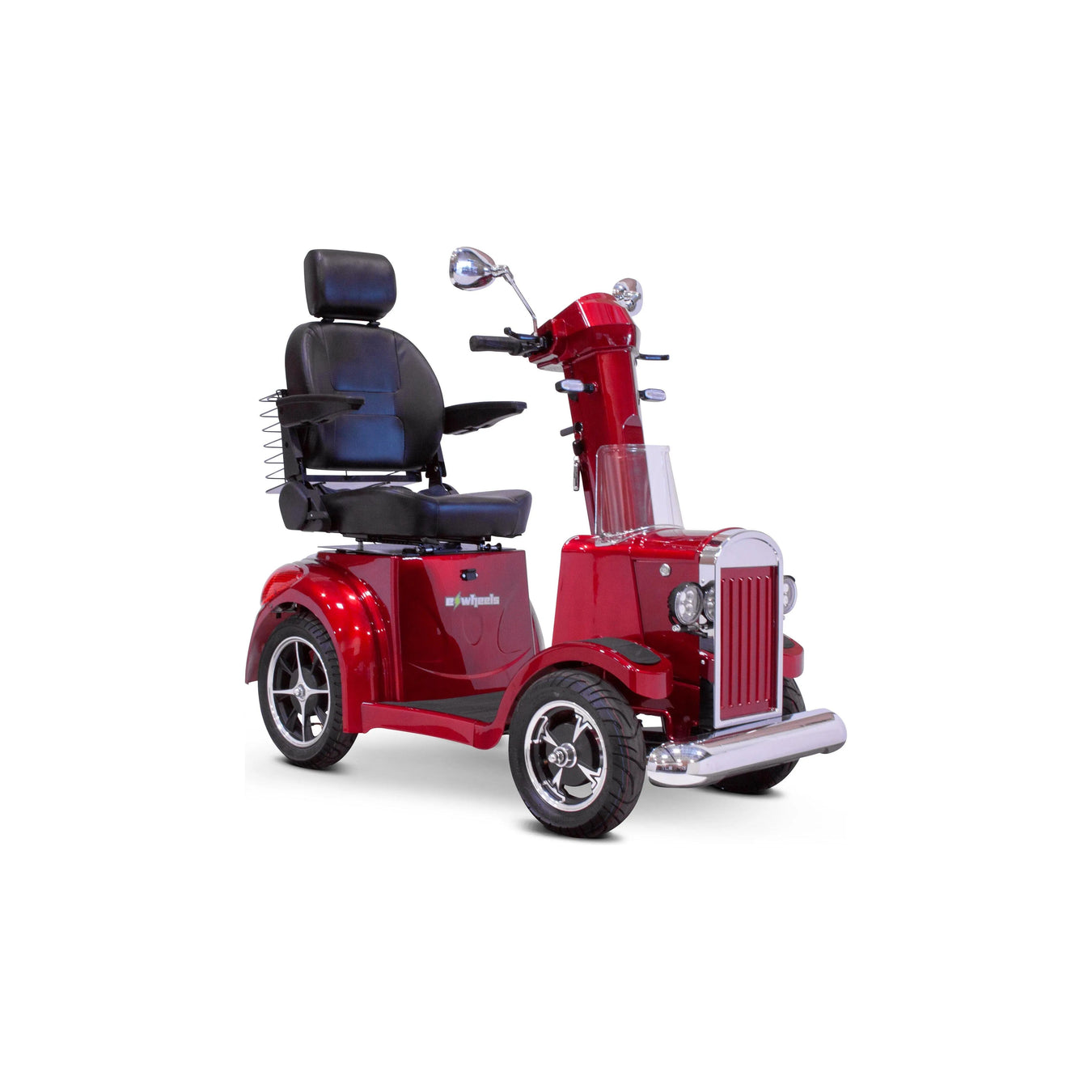EWheels EW-Vintage 48V 500W Luxury 4-Wheel Mobility Scooter Red