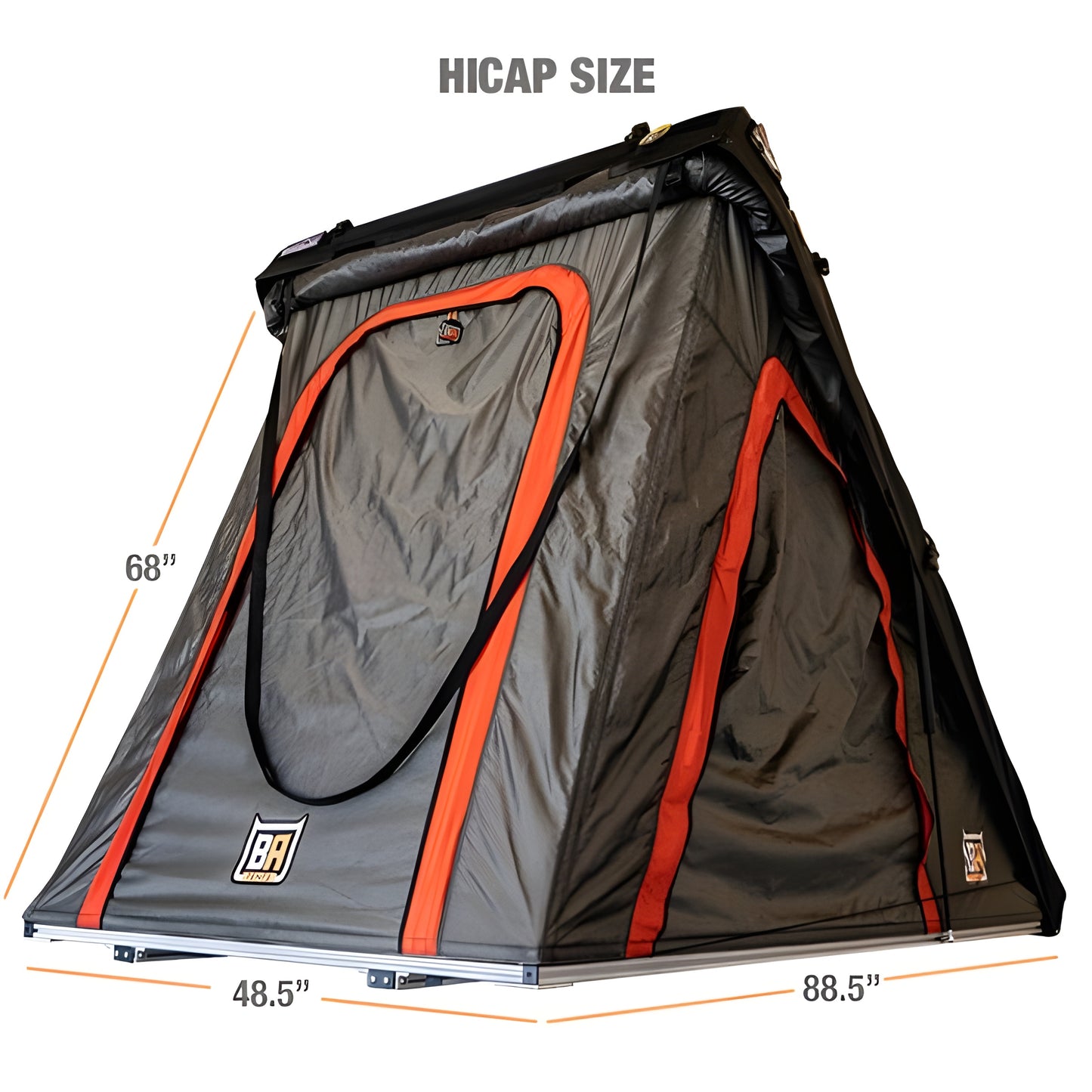 BadAss Tents PACKOUT Soft top Rooftop Tent (Universal Fit) - Black/Rhinotec Cover
