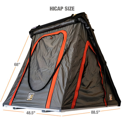 BadAss Tents PACKOUT Soft top Rooftop Tent (Universal Fit) - Black/Rhinotec Cover