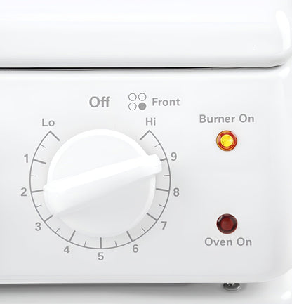 HOTPOINT RAS240DMWW Hotpoint 24" Electric Free-Standing Front-Control Range - RAS240DMWW-KT