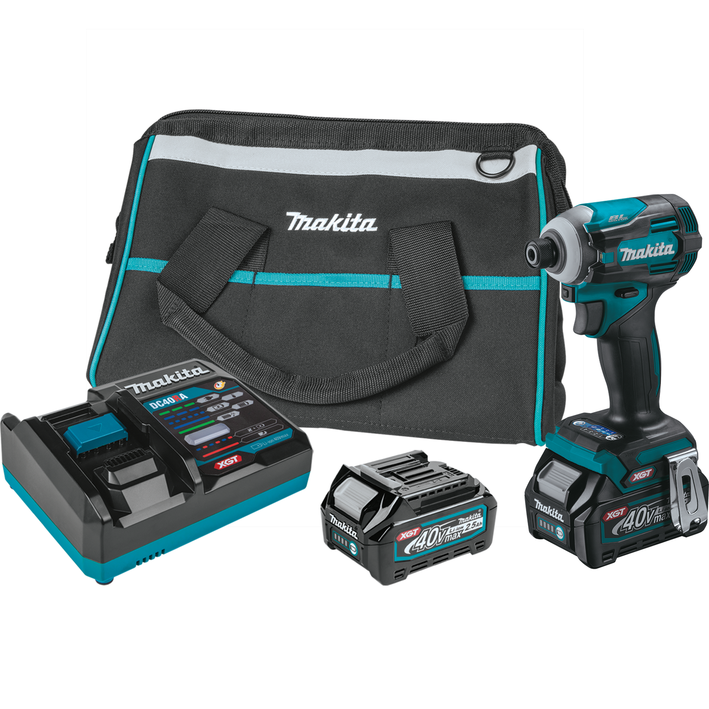 Makita 40V MAX XGT Brushless Cordless 4-Speed Impact Driver Kit (2.5Ah)