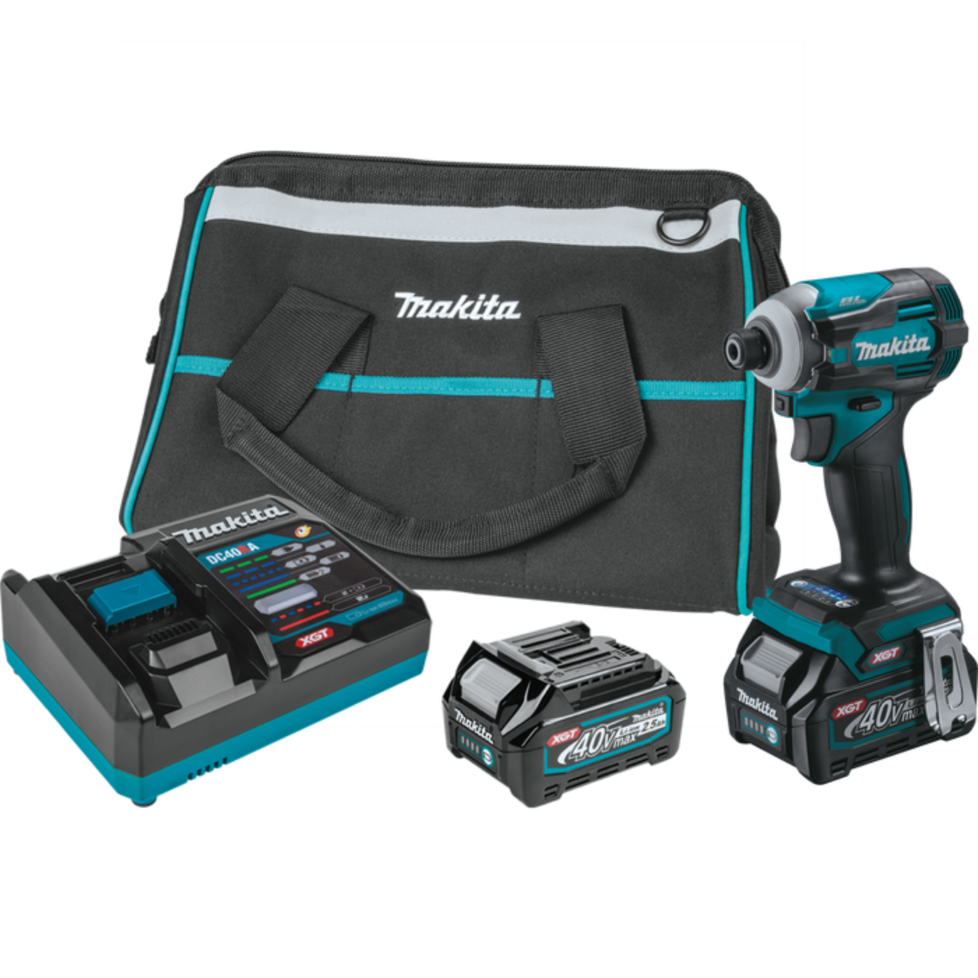 Makita 40V MAX XGT Brushless Cordless 4-Speed Impact Driver Kit (2.5Ah - GDT01D