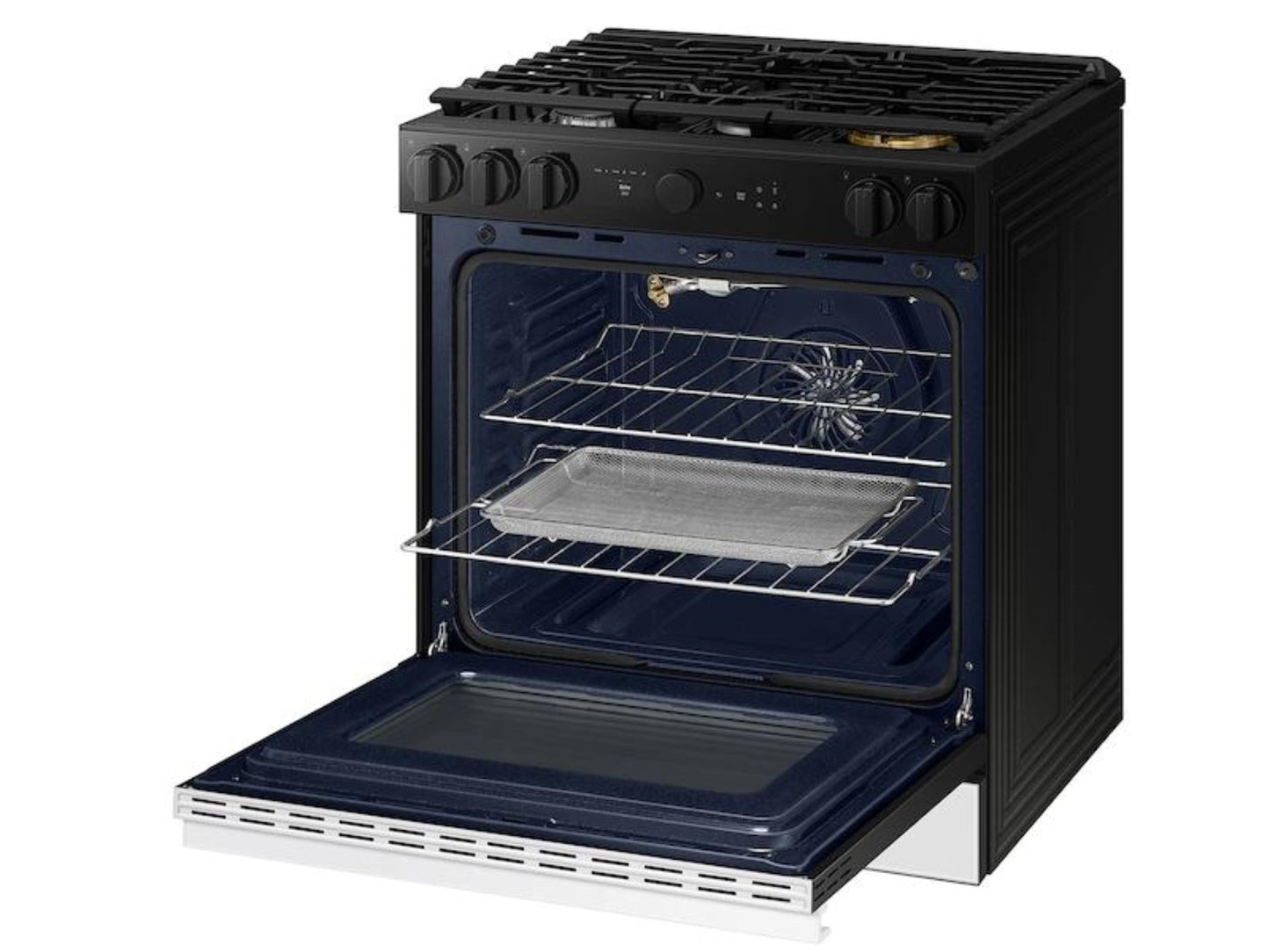 SAMSUNG Bespoke 6.0 cu. ft. Smart Slide-In Gas Range with Air Sous Vide & Air Fry in White Glass - NSG6DB850012-KT