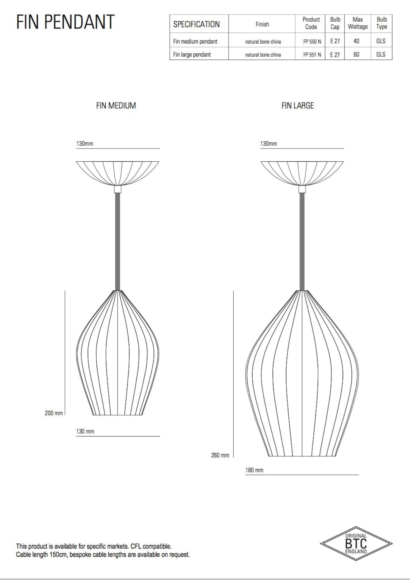 Original BTC Fin Pendant