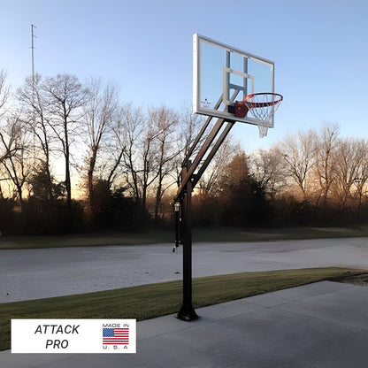 First Team Attack In Ground Adjustable Basketball Goal - Attack II