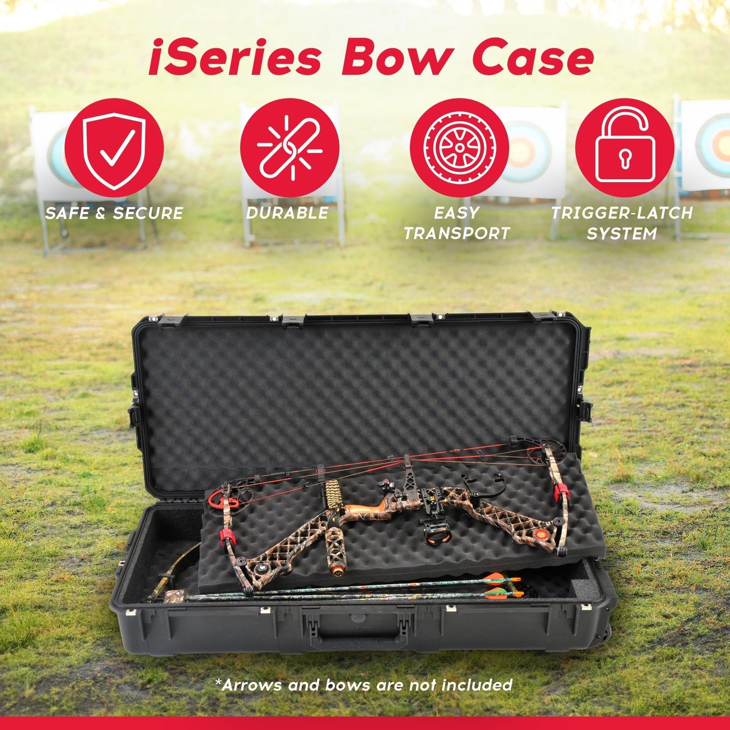 SKB Cases 3I-4217-db iSeries Double Rifle or Bow Case with Hard Plastic Exterior - 127725