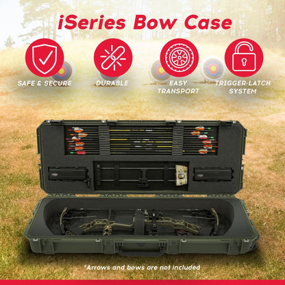 SKB Cases iSeries 4214 Hard Exterior Parallel Limb Bow Case, Green - 215404