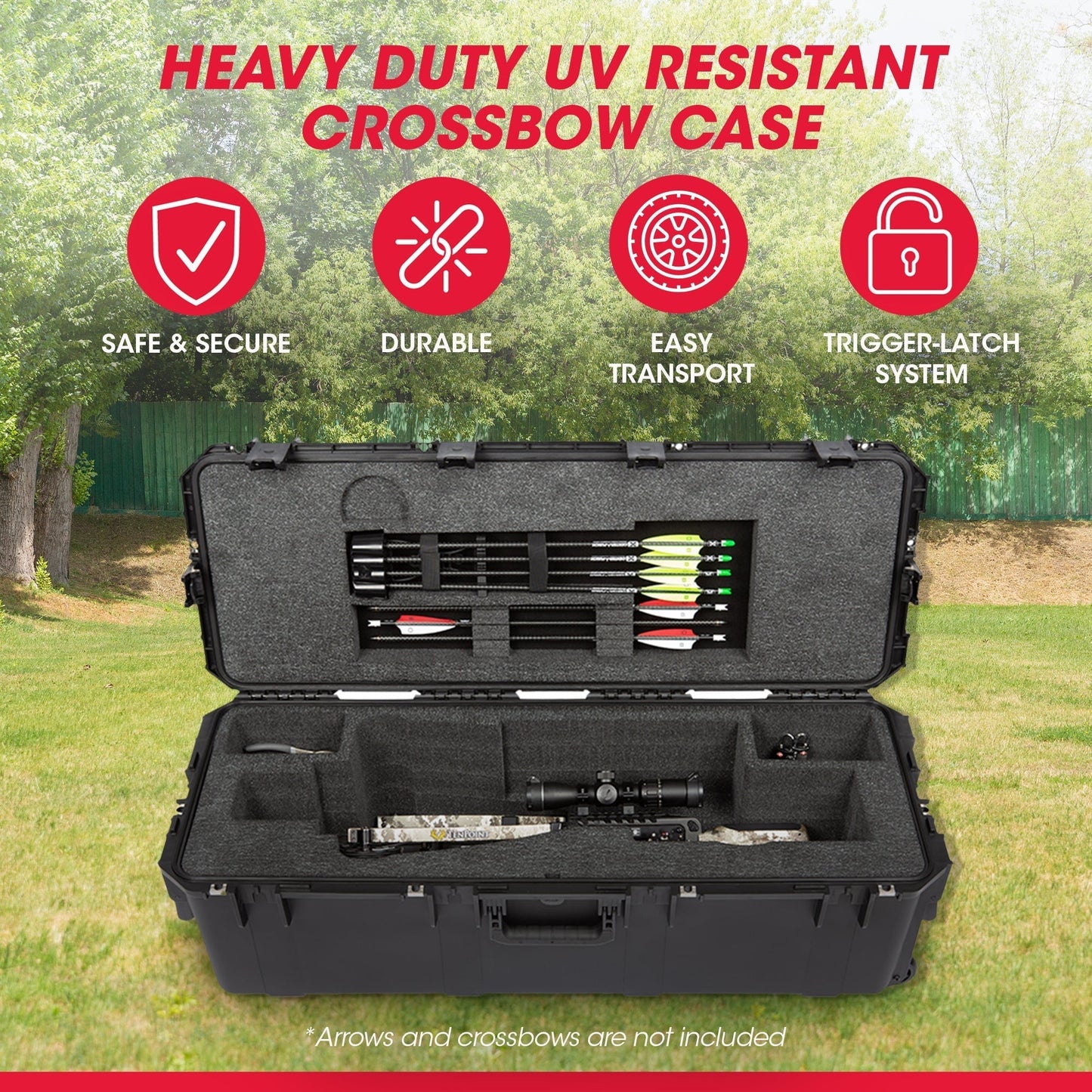 SKB iSeries 10 Point Vapor RS470 Heavy Duty UV Resistant Crossbow Case, Black - 213980