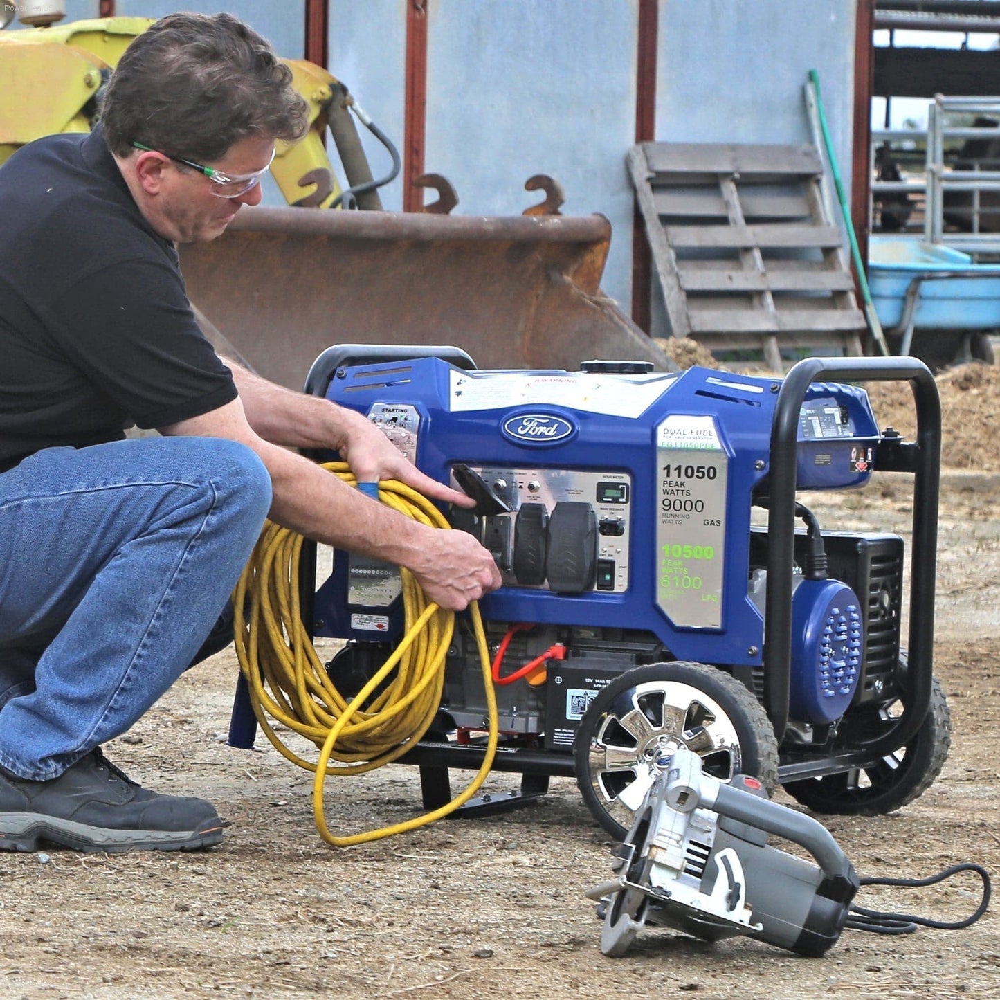 Ford-FG11050PBE 11,050W Dual Fuel Portable Generator with Switch & Go Technology - PowerGen USA - FG11050PBE
