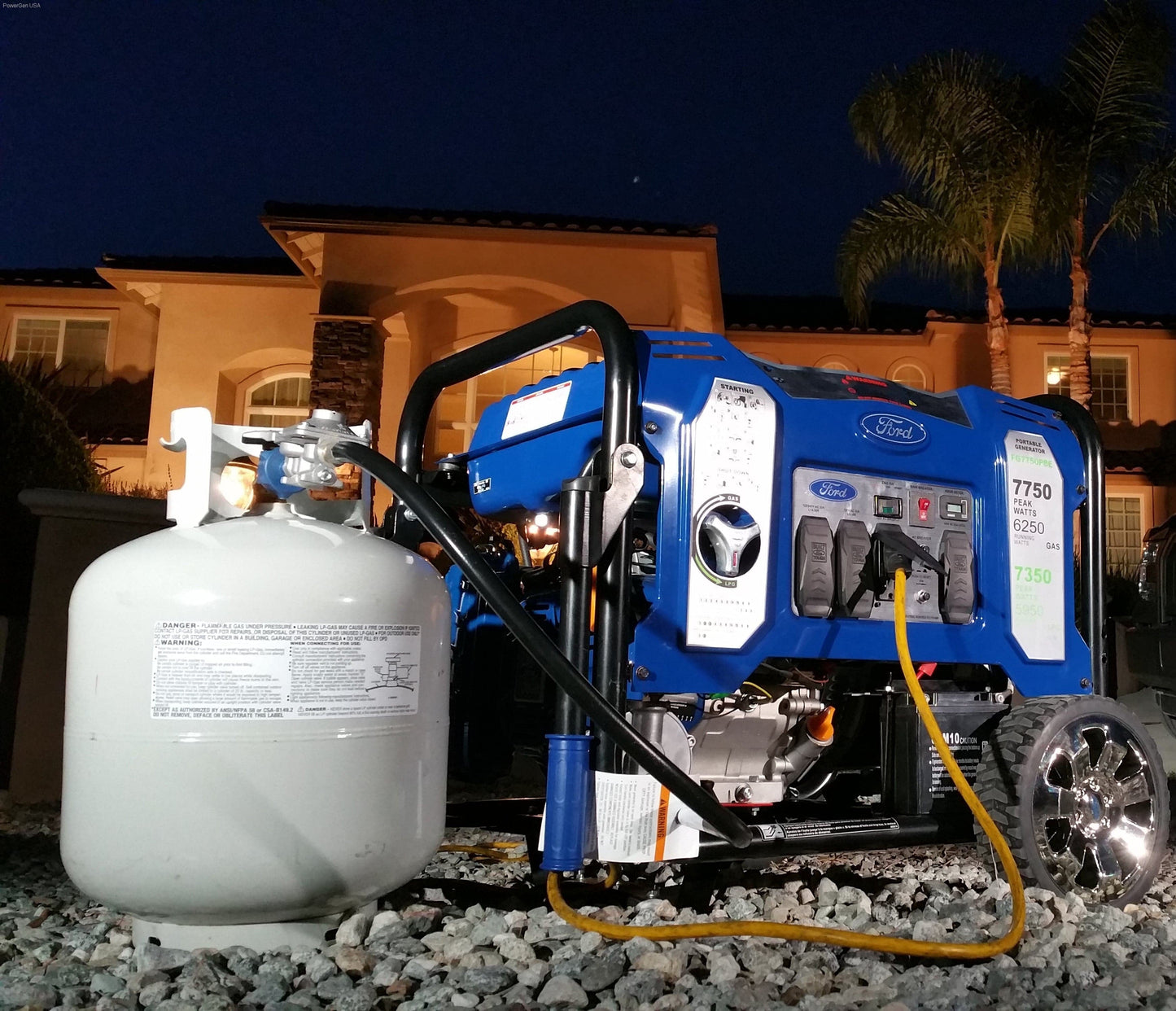 Ford-FG7750PBE 7,750W Dual Fuel Portable Generator with Switch & Go Technology - PowerGen USA - FG7750PBE
