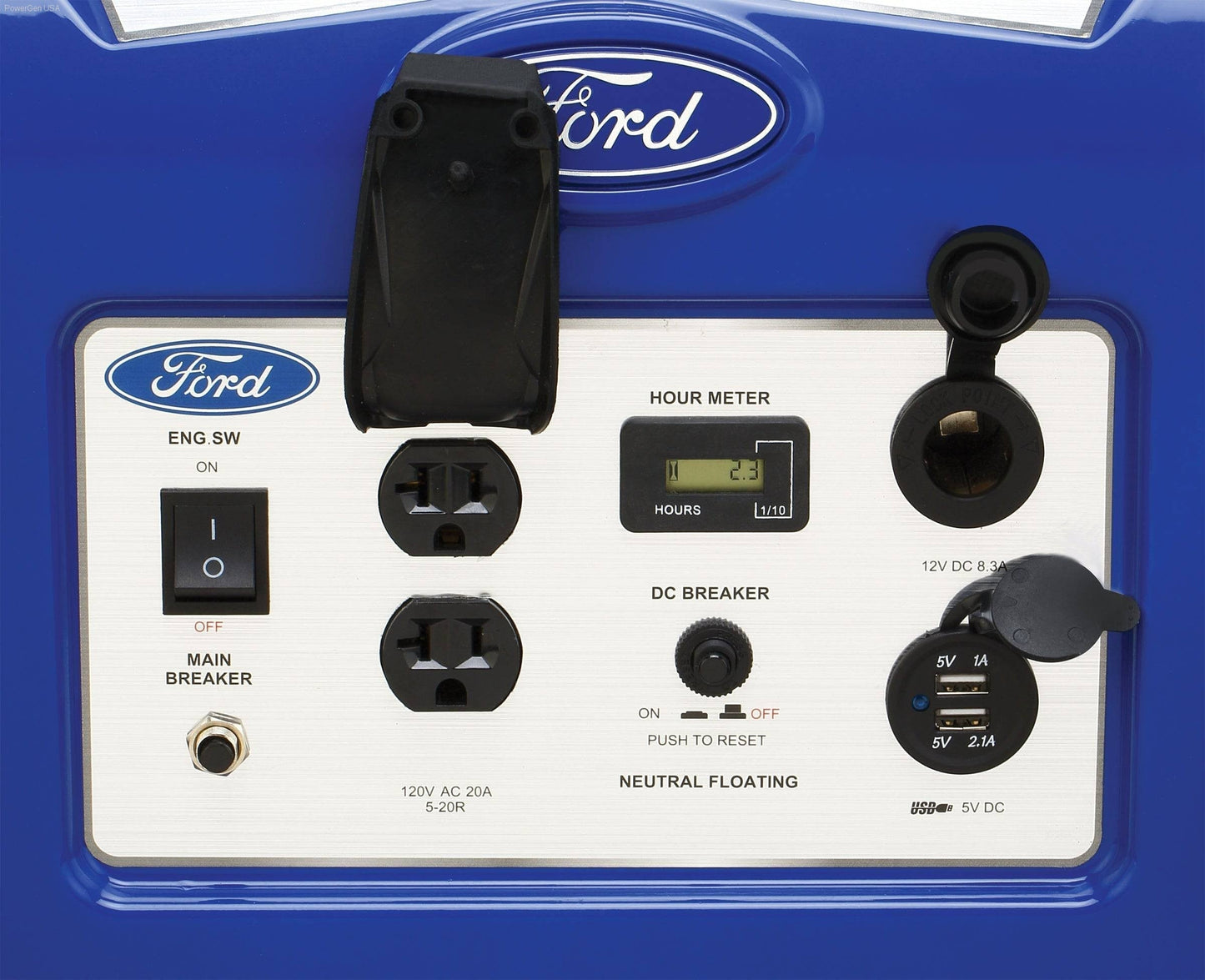 Ford-FG3050P 3050 Peak Watts/ 2500 Running Watts,Portable Gas Powered Generator - PowerGen USA - FG3050P
