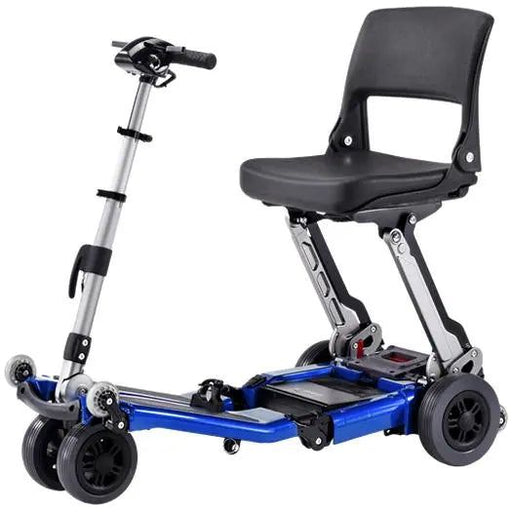 FreeRider Luggie Standard Folding 4-Wheel Mobility Scooter Royal Blue / No Thanks / 10.5AH Lithium-Ion / 15 miles