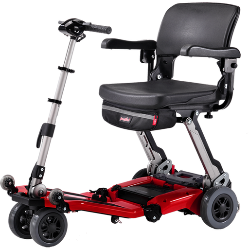 Freerider Luggie Super Folding 4-Wheel Mobility Scooter Red / 10.5AH Lithium-Ion / 15 miles