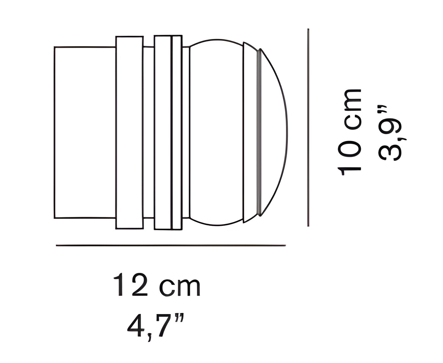 Oluce Fresnel Outdoor Wall Lamp - OL-FRESNEL-1148-BL