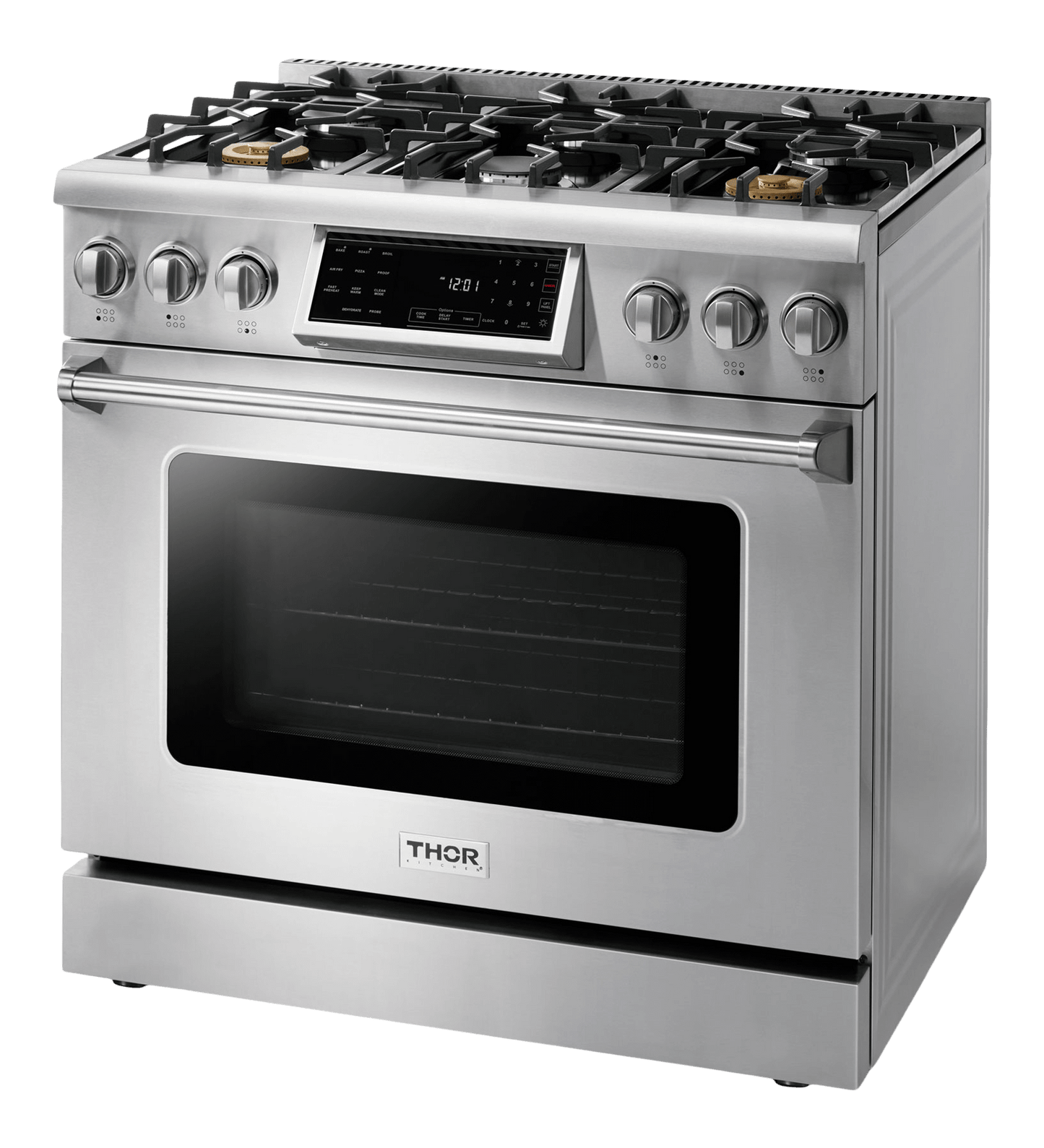 Thor Kitchen 36-Inch Tilt Panel Gas Range - Professional - TRG3601