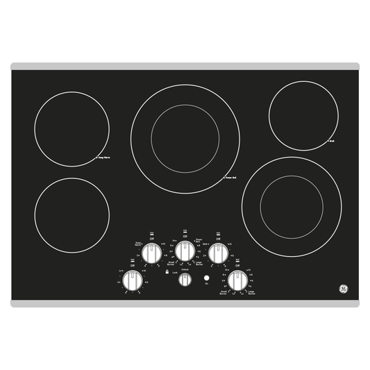 GE APPLIANCES JEP5030STSS GE® 30" Built-In knob Control Electric Cooktop - JEP5030STSS