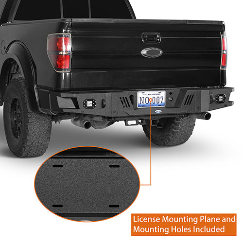 Hooke Road Full-Width Front Bumper & Rear Bumper Back Bumper(09-14 Ford F-150, Excluding Raptor)