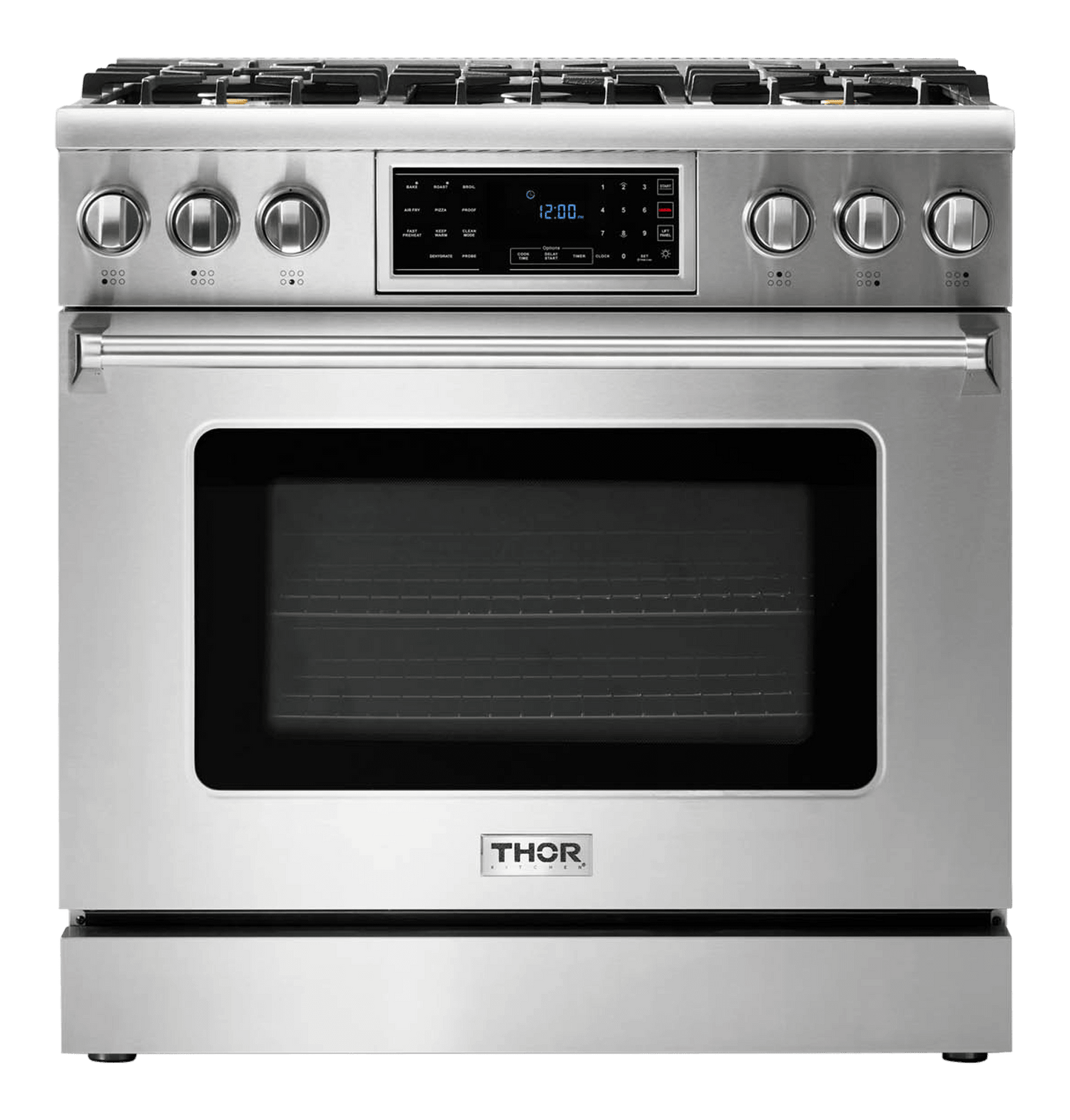 Thor Kitchen 36-Inch Tilt Panel Gas Range - Professional - TRG3601