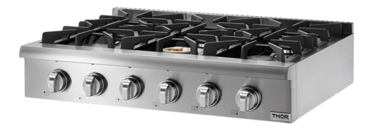THOR KITCHEN HRT3618U Thor Kitchen 36-inch Professional Gas Rangetop - Model Hrt3618u - HRT3618U