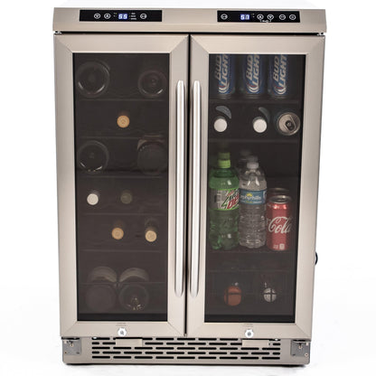 AVANTI WBV19DZ Avanti 19 Bottle/66 Can Dual-Zone Wine u0026 Beverage Center - in Stainless Steel / 3 cu. ft. in Stainless Steel - WBV19DZ
