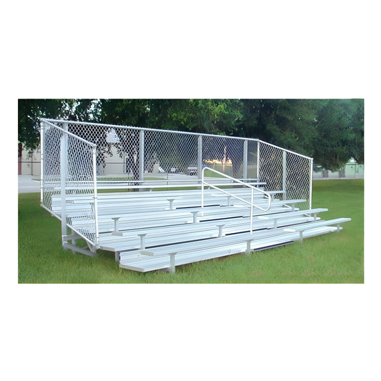 Bleacher 4 or  5 Row Aluminum Bleachers with Fencing - NB0415