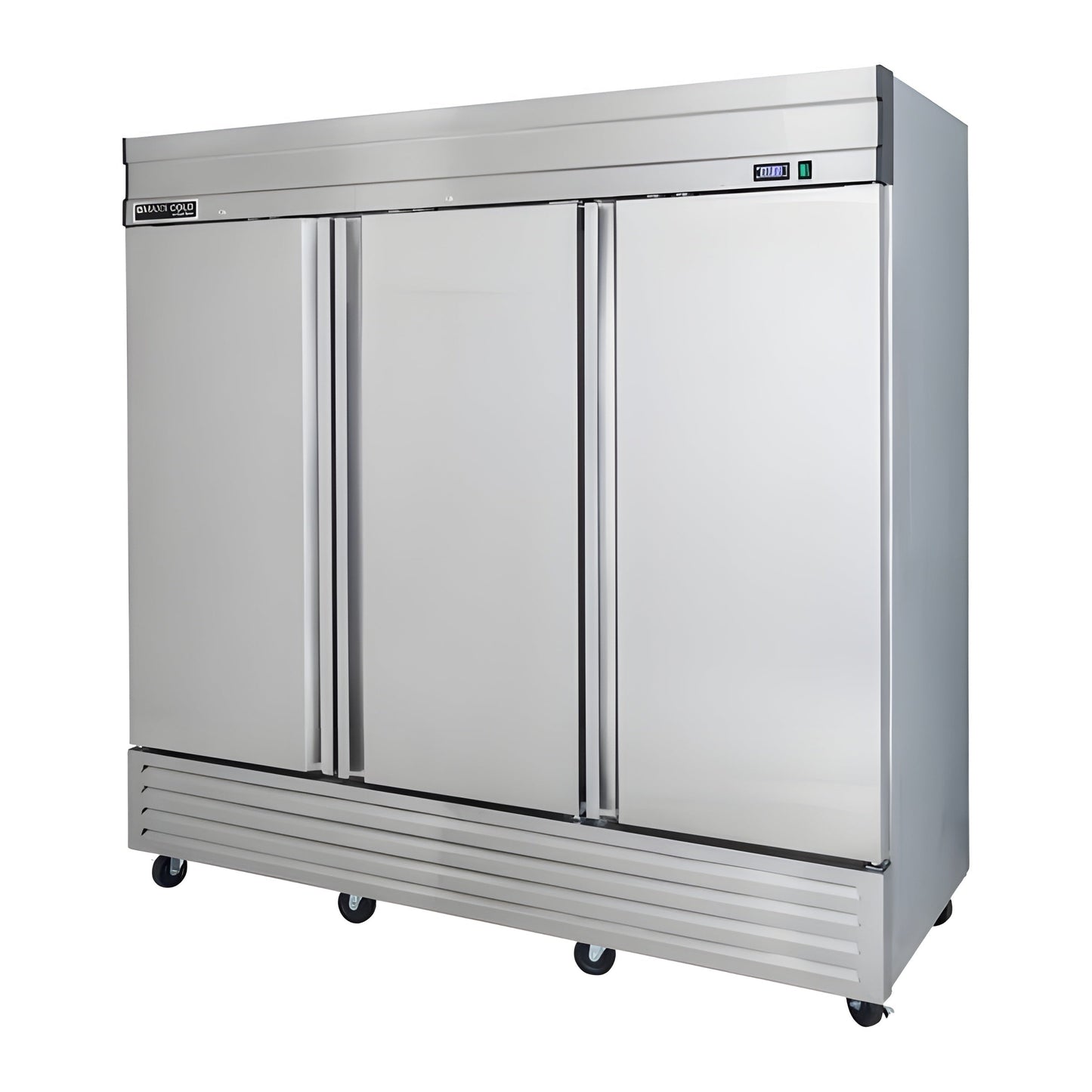 Maxx Cold V-Series 3 Door Reach-In Freezer, Bottom Mount, in Stainless Steel - MVF-72FDHC