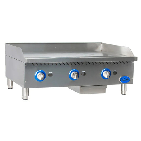 Globe GG36G 36" Countertop Gas Griddle - 90,000 BTU - GLGG36G