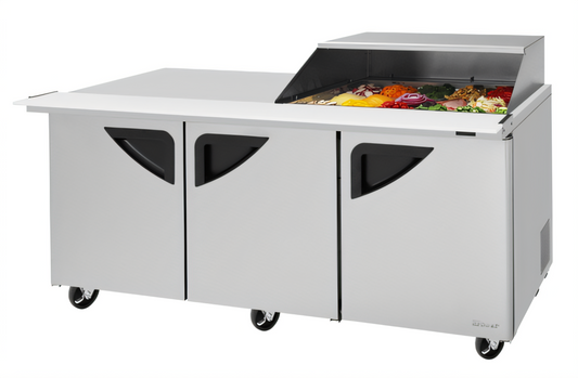 Turbo Air TST-72SD-15M-N-SL(-LW) Super Deluxe Refrigerated Prep Tables - TST-72SD-15M-N-SL(-LW)