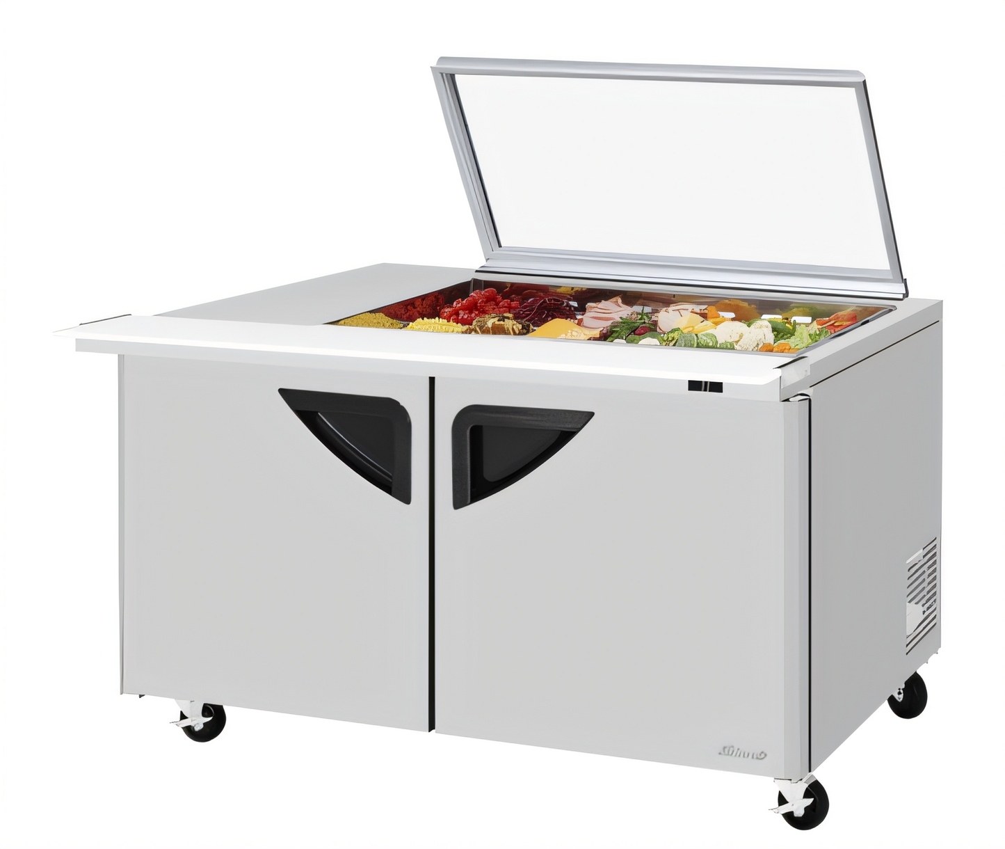 Turbo Air TST-60SD-18M-N-GL(-LW) Super Deluxe Refrigerated Prep Tables - TST-60SD-18M-N-GL(-LW)