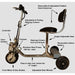 HandyScoot Folding 3-Wheel Travel Mobility Scooter