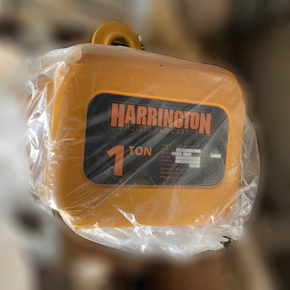 Harrington NER010L Electric Chain Hoist 1 Ton Capacity with 10FT Chain Fall - New Surplus - Harrington NER010L