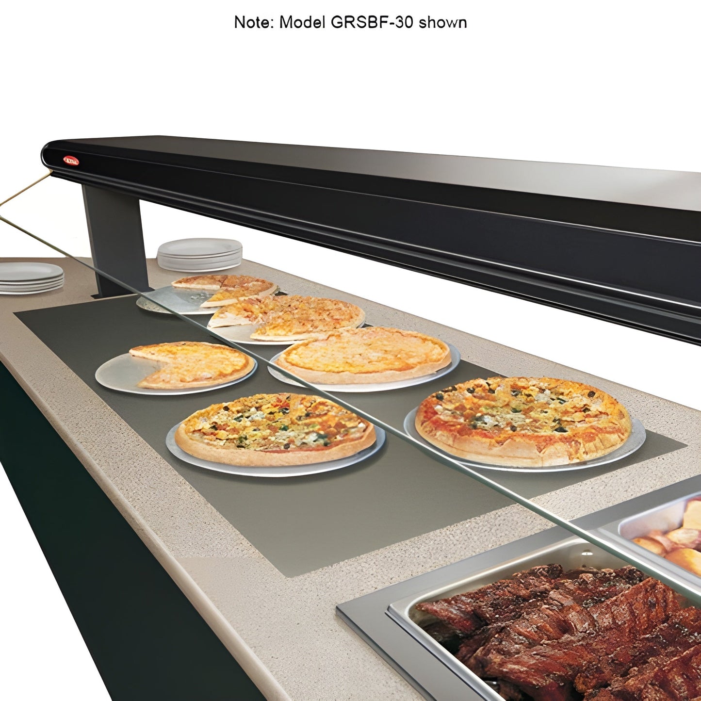 Hatco GRSBF‐42‐S 43.5" Glo-Ray Built-In Rectangular Heated Shelf with Flush Top - 120V/1100W - GRAHL-36D3
