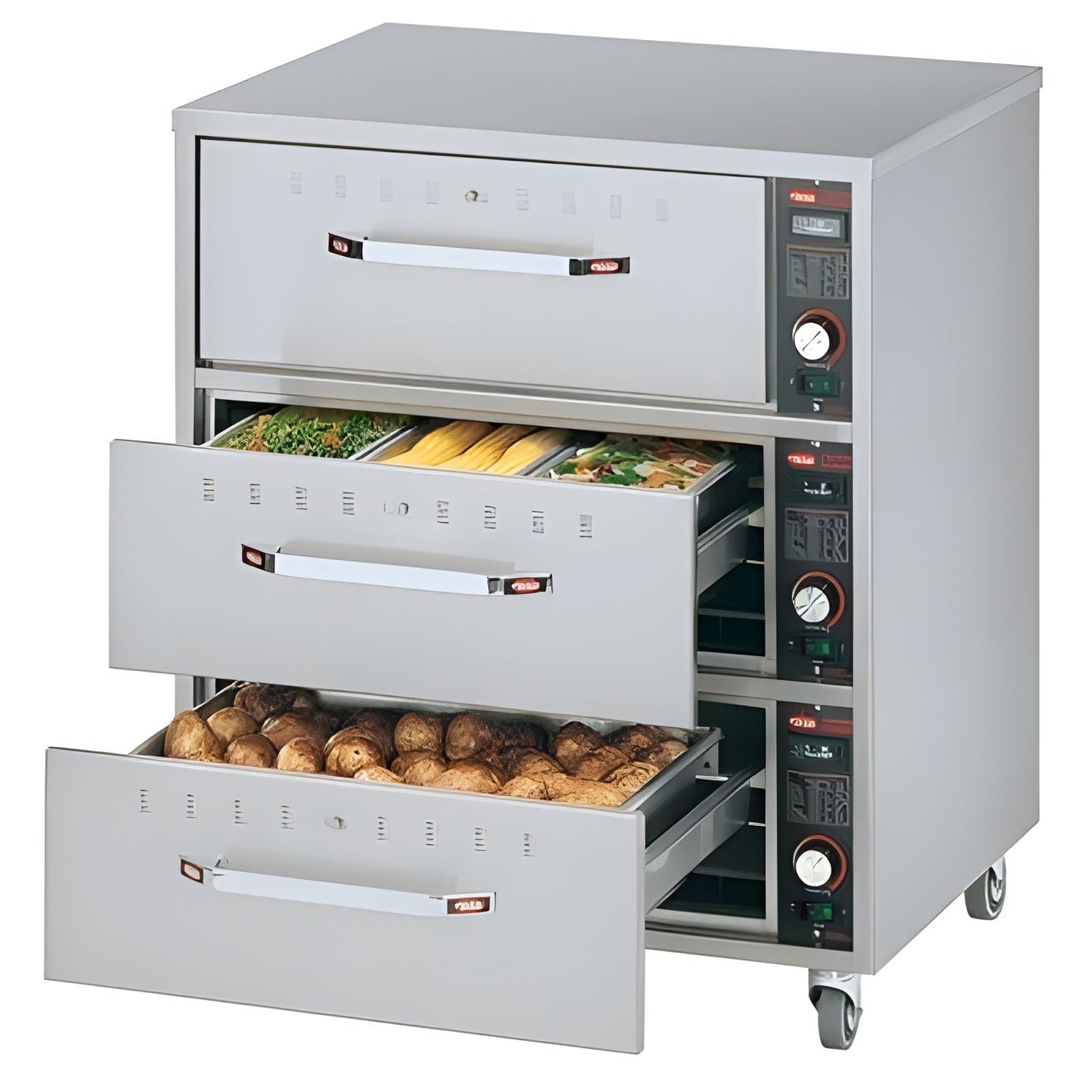 Hatco 20" Freestanding 3 Narrow Drawer Warmer - 120V, 1 Phase -  HDW-3N