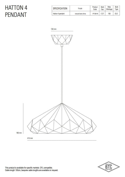 Original BTC Hatton 4 Pendant
