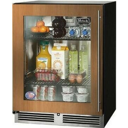 Perlick 24" C-Series Refrigerator w/ Fully Integrated Glass Door 5.2 cu. ft. Capacity , Energy Saver - HC24RB-4-4