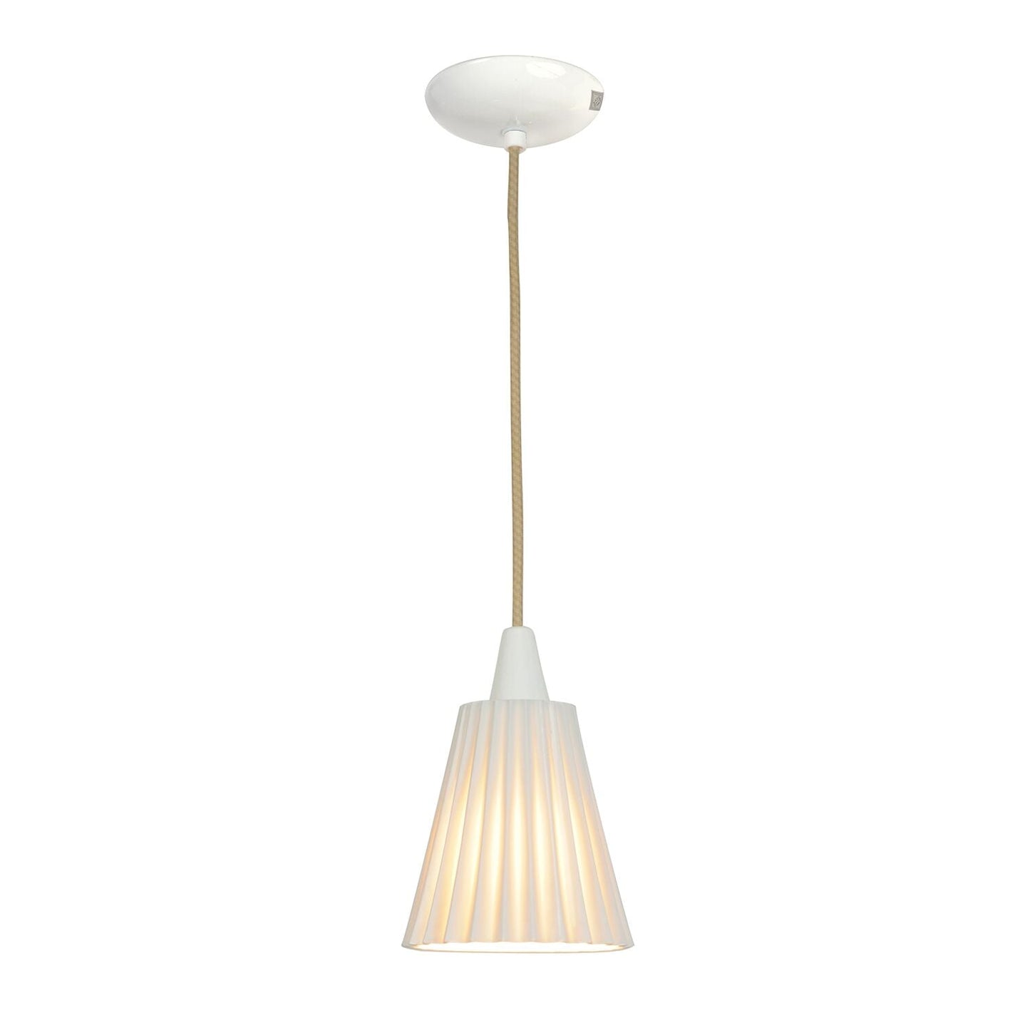 Original BTC Hector Medium Pleat Pendant Light - Natural