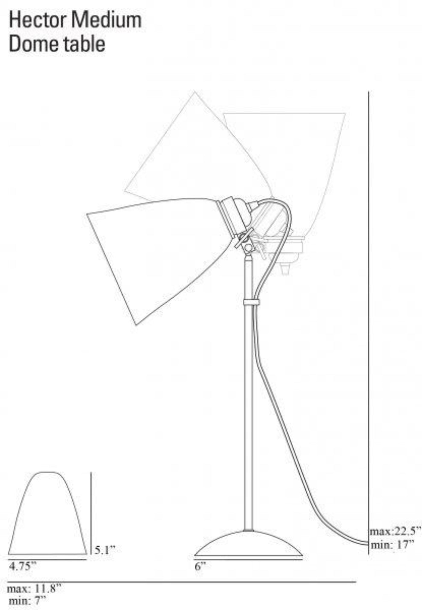 Original BTC Hector Medium Table Light - White