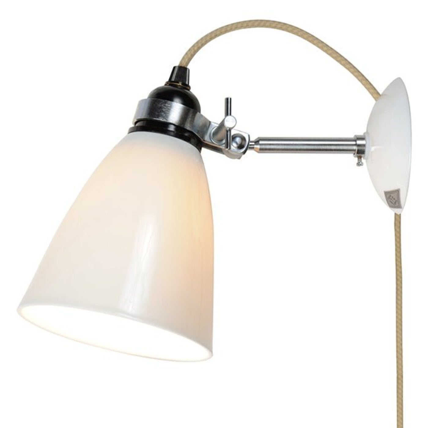 Original BTC Hector Medium Wall Light - Plug/Switch/Cord