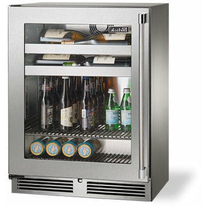Perlick 24" Beverage Center Stainless Steel Glass Door, Sottile Sh.Depth (18"), 3.1 Cu. Ft. Capacity - HH24BS-4-3