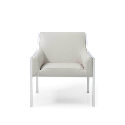 31" X 33" X 30" Taupe Stainless Steel Armed Chair - 372150