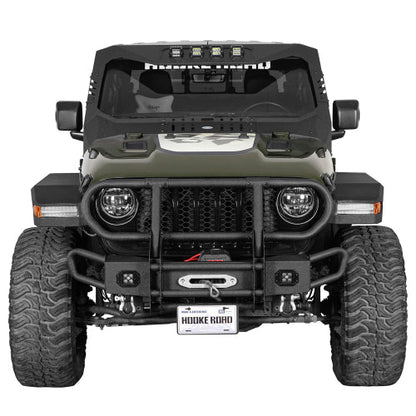 Rock Crawler Front Bumper w/ Grille Guard & Winch Plate (18-25 Jeep Wrangler JL & 20-25 Gladiator JT) - Hooke Road