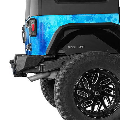 Hooke Road Rock Crawler Stubby Front Bumper & Different Trail Rear Bumper Combo(07-18 Jeep Wrangler JK JKU)